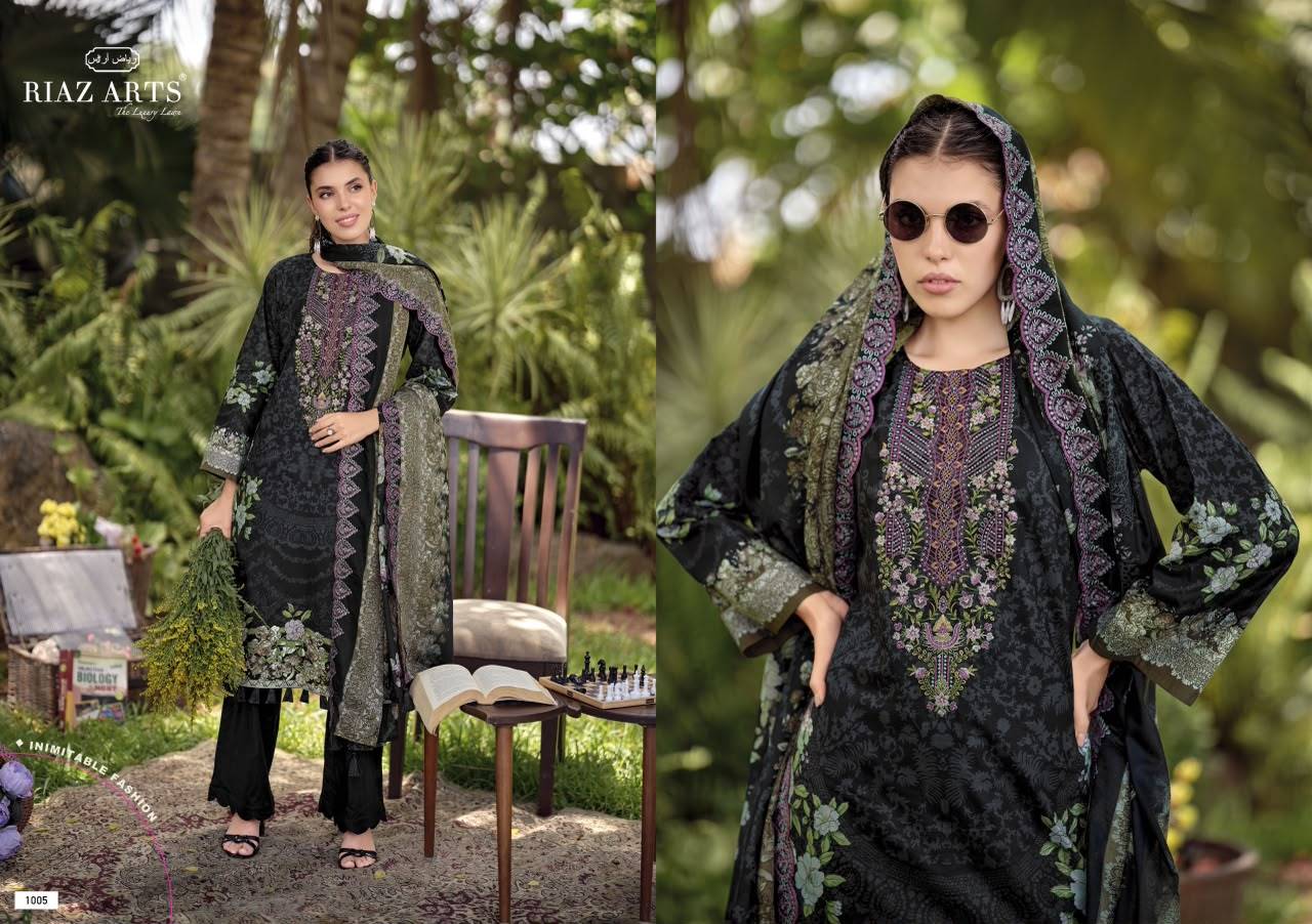 REHMAT By RIAZ ARTS 1001 TO 1008 Series Pakistani Suits Ethnic Wear LAWN COTTON CAMRIC Dresses At Wholesale